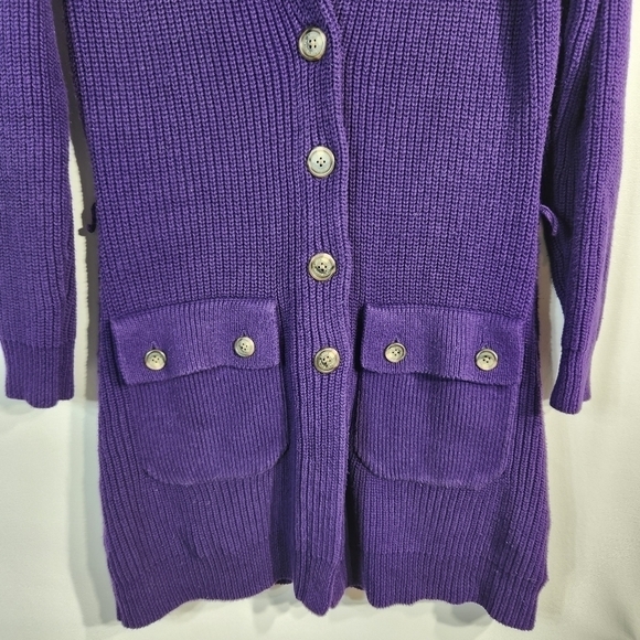 Lauren Ralph Lauren Knit Cardigan Sweater Tunic, Size Small - Picture 4 of 12